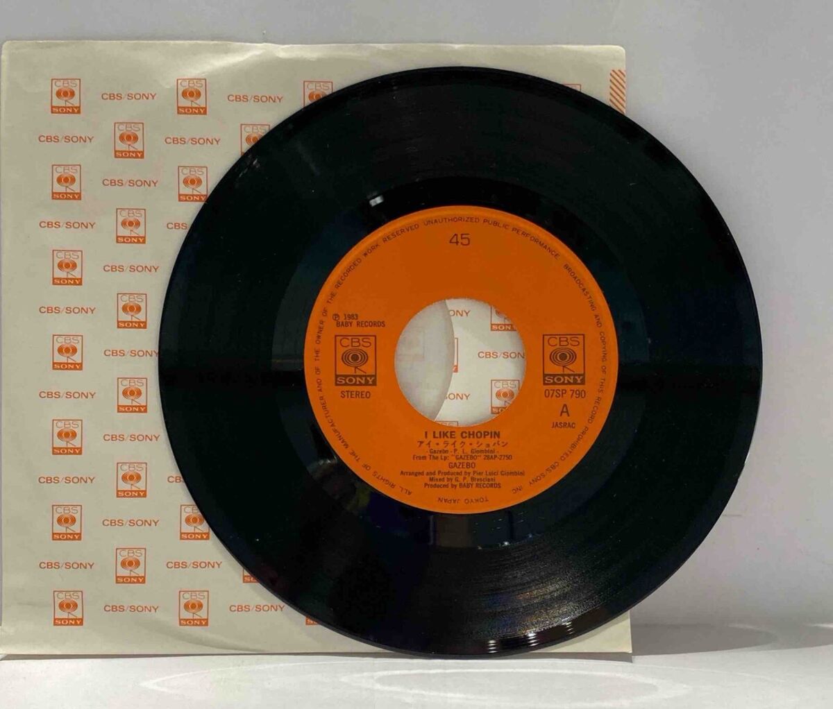Gazebo - I Like Chopin - Japan Vinyl 7 Gazebo - I Like Chopin - Japan Vinyl 7