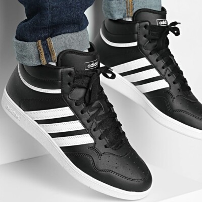 Adidas Hoops 4 Mid Mens Athletic Shoe Black Sneaker Footwear Trainers #994  | eBay