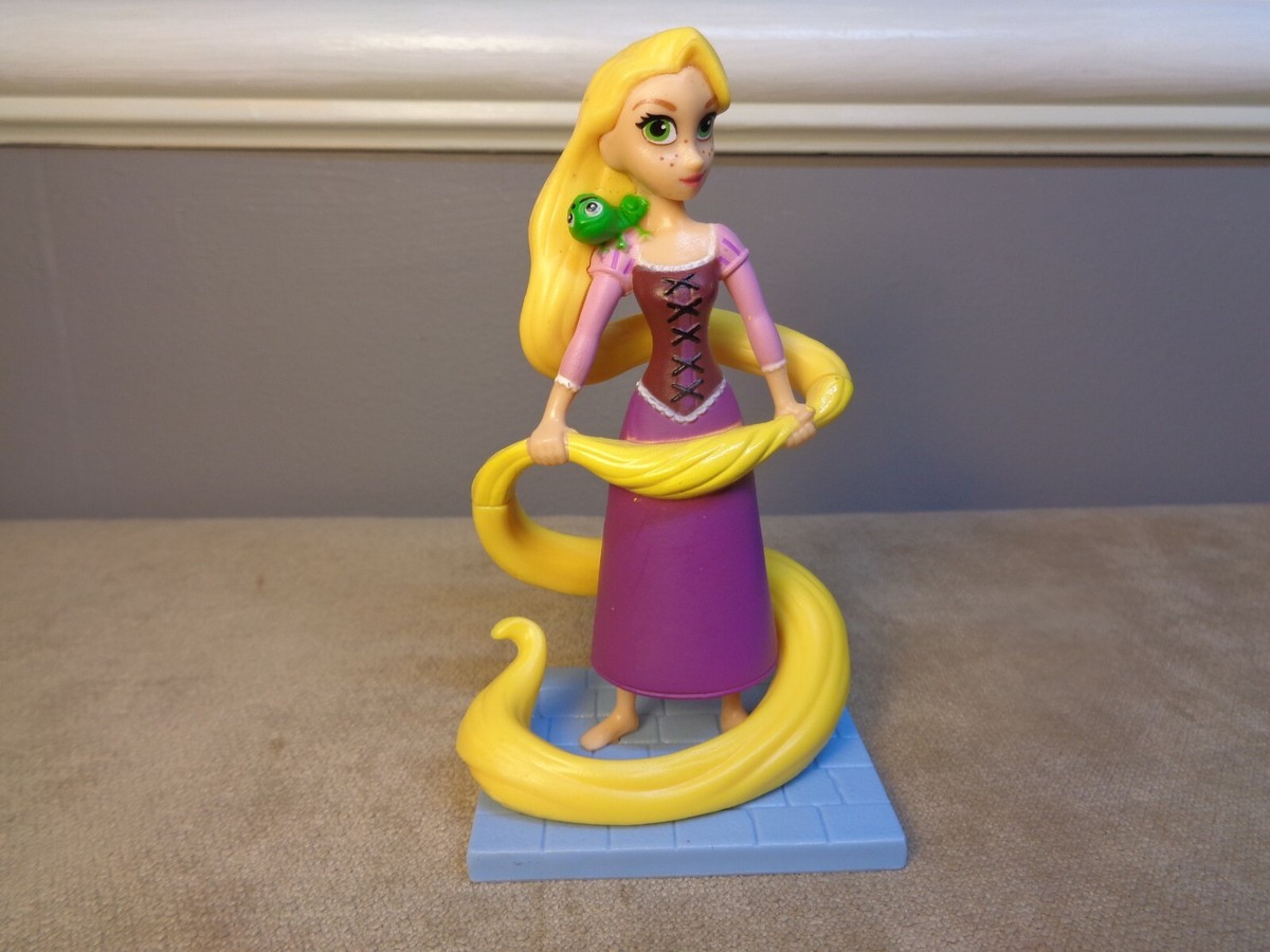 DISNEY TANGLED THE SERIES RAPUNZEL ON BASE 4” PVC JAKKS FIGURE