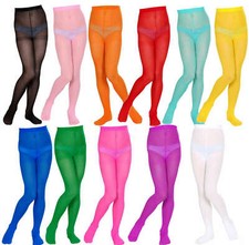 Girls Boys Childs Tights Pantyhose 11 Bright Colors 3 Sizes Age 3-12 40 Denier