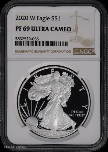 2020 W $1 Proof American Silver Eagle NGC PF 69 Ultra Cameo