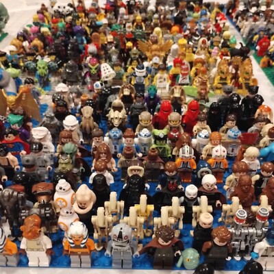 BULK LEGO MINIFIGURE LOT 100X Star Wars Ninjago Lego Minifigs Collection Marvel