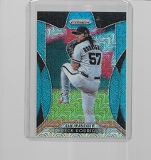 2019 PANINI PRIZM BASEBALL BLUE MOJO PRIZM DEREK RODRIGUEZ #88 (073/399)