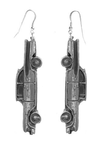 50's Edsel Pacer refD classic car 925 hook drop sterling silver earrings - Picture 1 of 2