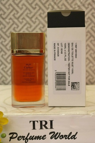 MUST DE CARTIER GOLD CAP Cartier Eau de Toilette Women Spray 3.3 fl.oz  White Box 3432240009661 | eBay