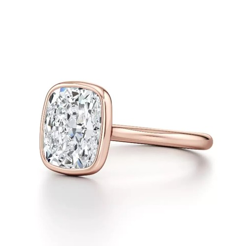 Wedding Diamond Ring 14k Rose Gold Cushion Cut 1.20Ct IGI Certified Lab Grown - Picture 4 of 10