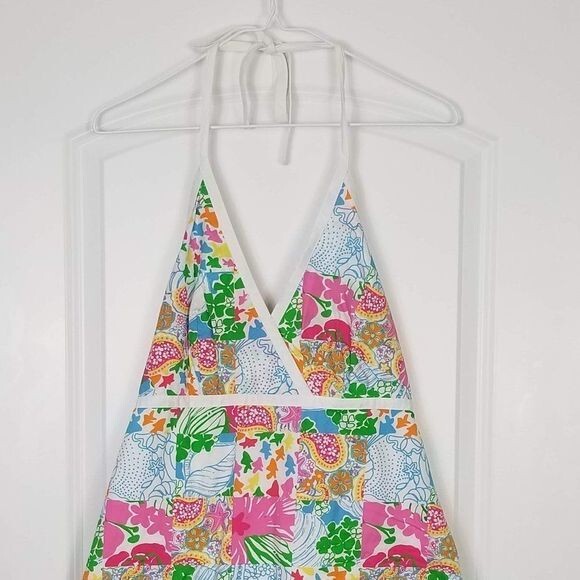 Lilly Pulitzer Preppy Patchwork Halter Dress - image 4