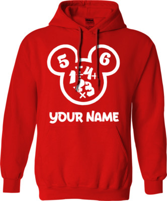 Personalised Your Name Hoodie Math Numbers Day Calculator Students Fun Gifts