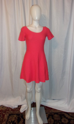 NWT DIVIDED By H & M Women's Coral Colored Fit & Flare Dress Size 6 NWT
