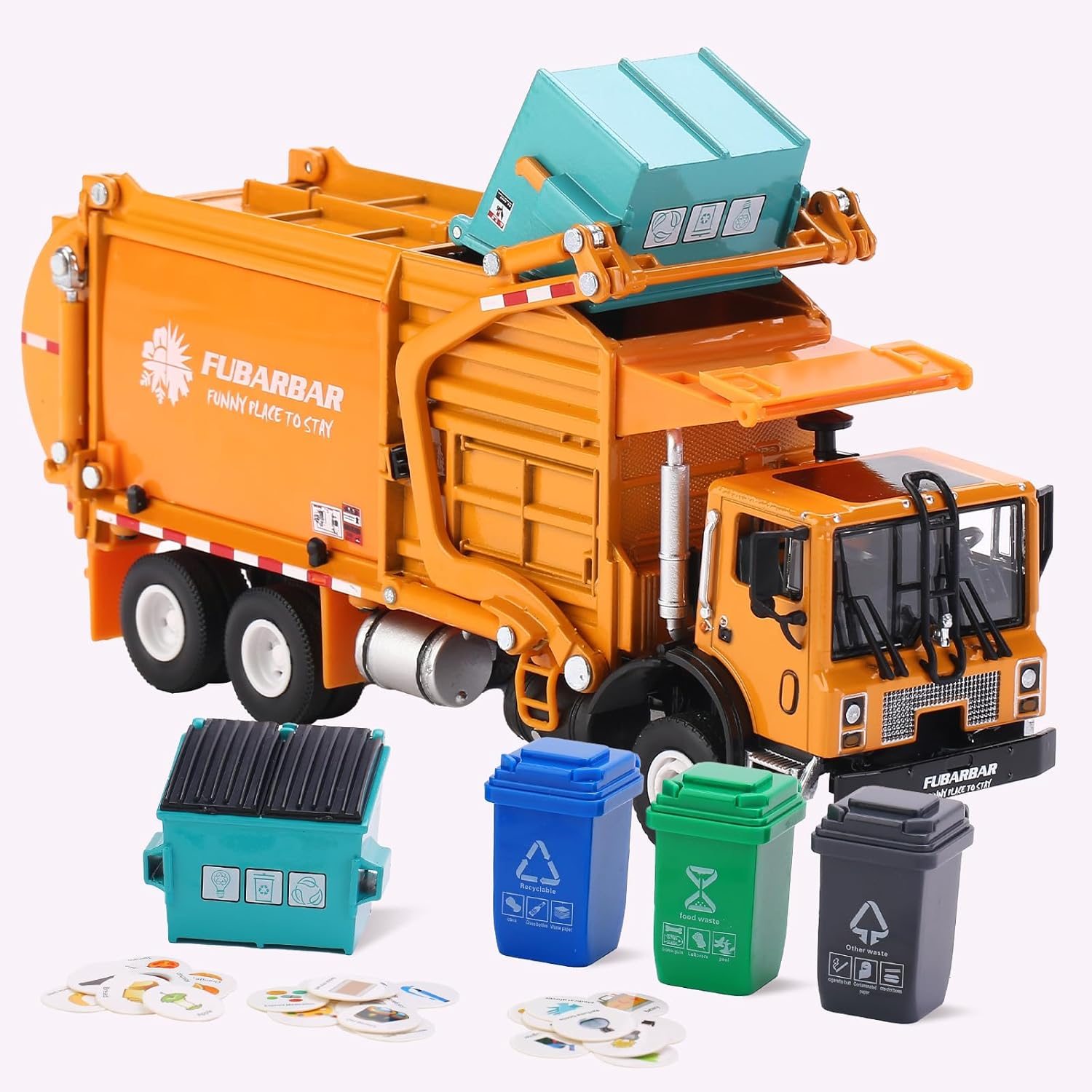 Garbage Truck Toys,  1:43 Bruder Tonka Trash Trucks Model for Boys Metal Diecase