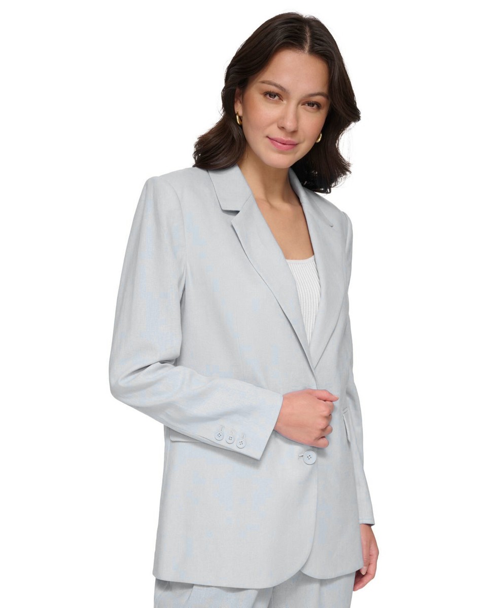 slim fit dress slacks Akira Business Meeting Chic Blazer Dress and Leg Warmer Set | Grey main image 1