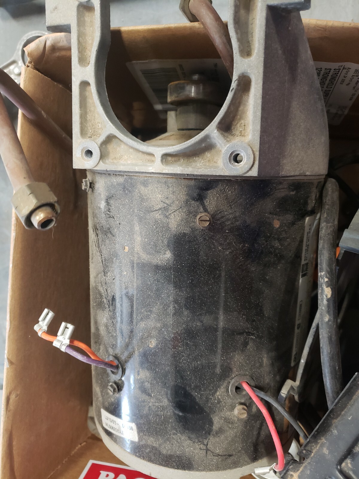 USED WL373000AJ MOTOR (NO PUMP) FOR WL506208 COMP.