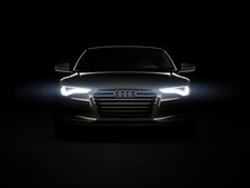 Cars black lights audi concept Desk Mat Stitched