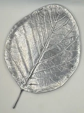 Michael Aram Botanical Leaf Tray Natural Design Silver Tone Modern Platter (B)