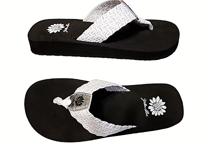 VIP【関税送料無料】希少 Gia Bordini Alodie Sandals Yellowbox Flip Flop Sandal Soleil Womens 7 White 31258