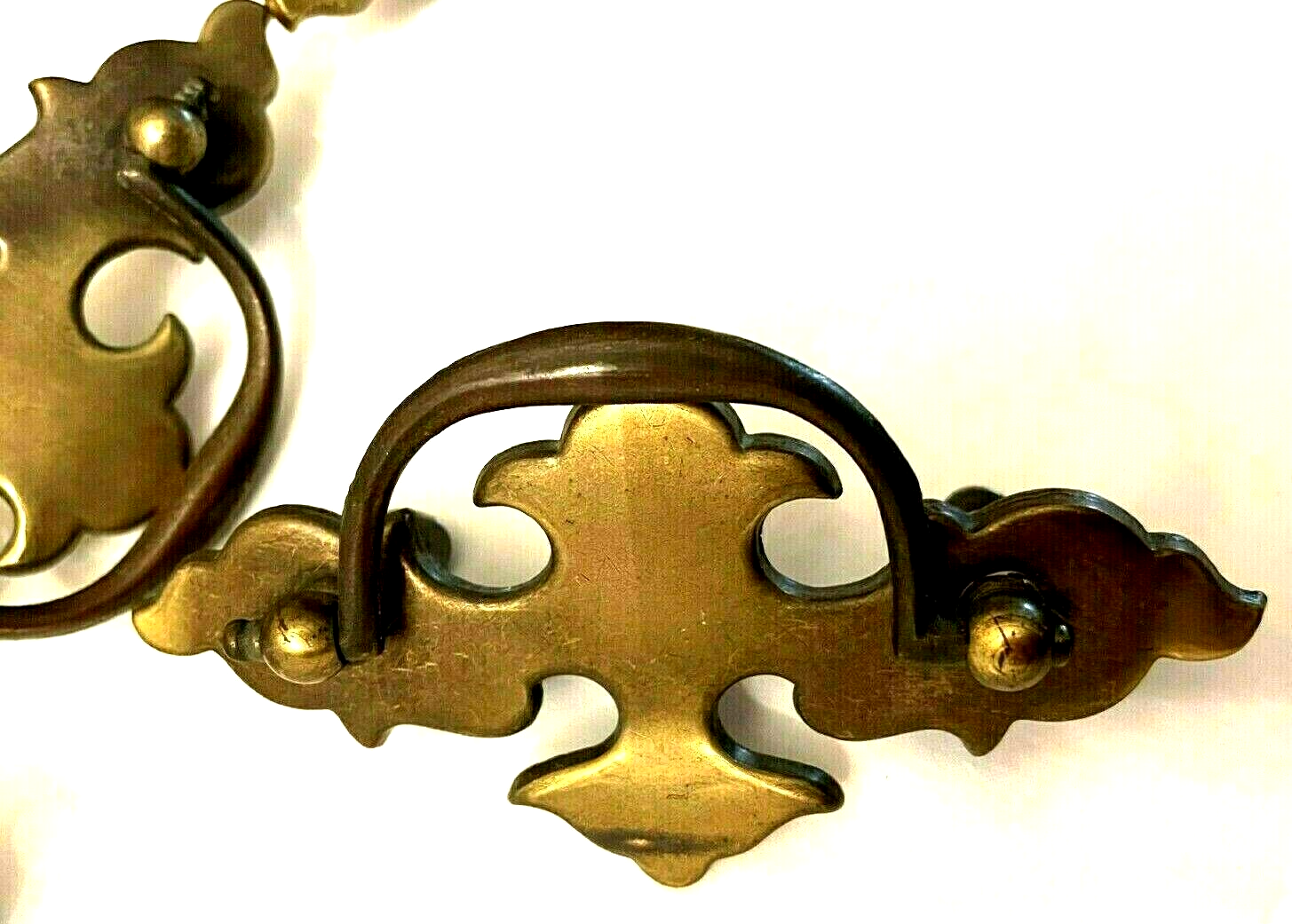 12 Vintage Brass Kitchen Pulls Batwing Door Handle and drawer w