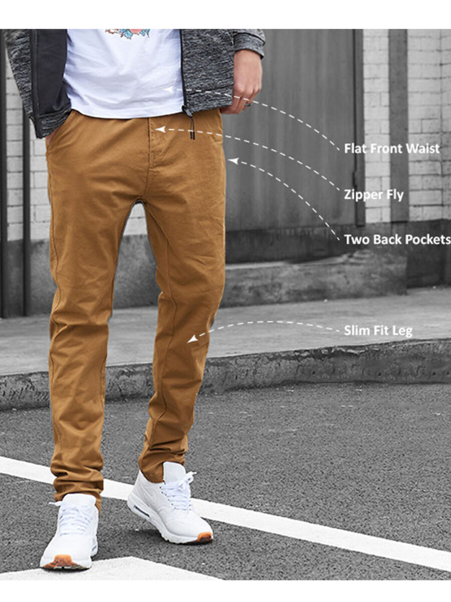 Men's Super Stretch Slim Fit Everyday Chino Pants (Sizes Men's Super Stretch Slim Fit Everyday Chino Pants (Sizes