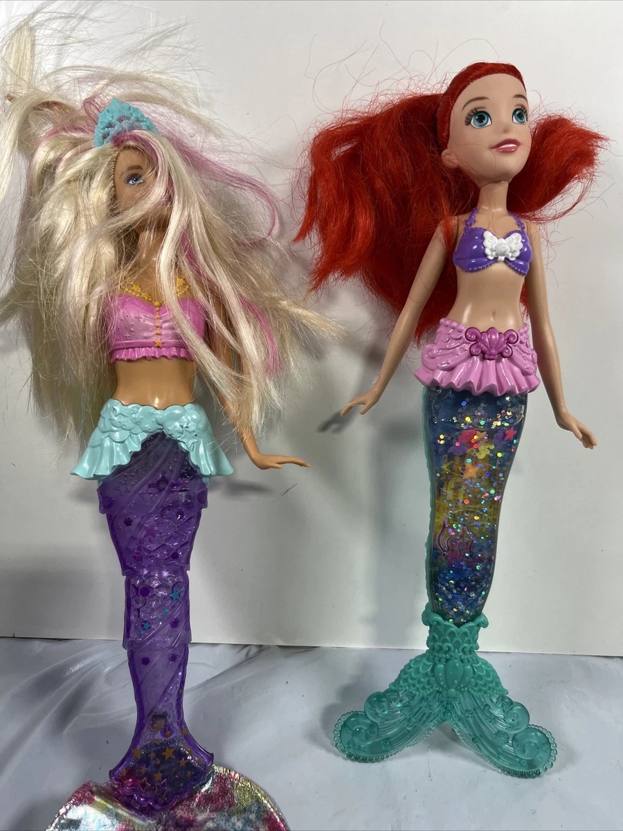 Barbie mermaid best sale doll set
