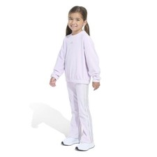 Girls 4-6 adidas Long Sleeve Velour Crewneck Sweatshirt  Sweatpants Set,
