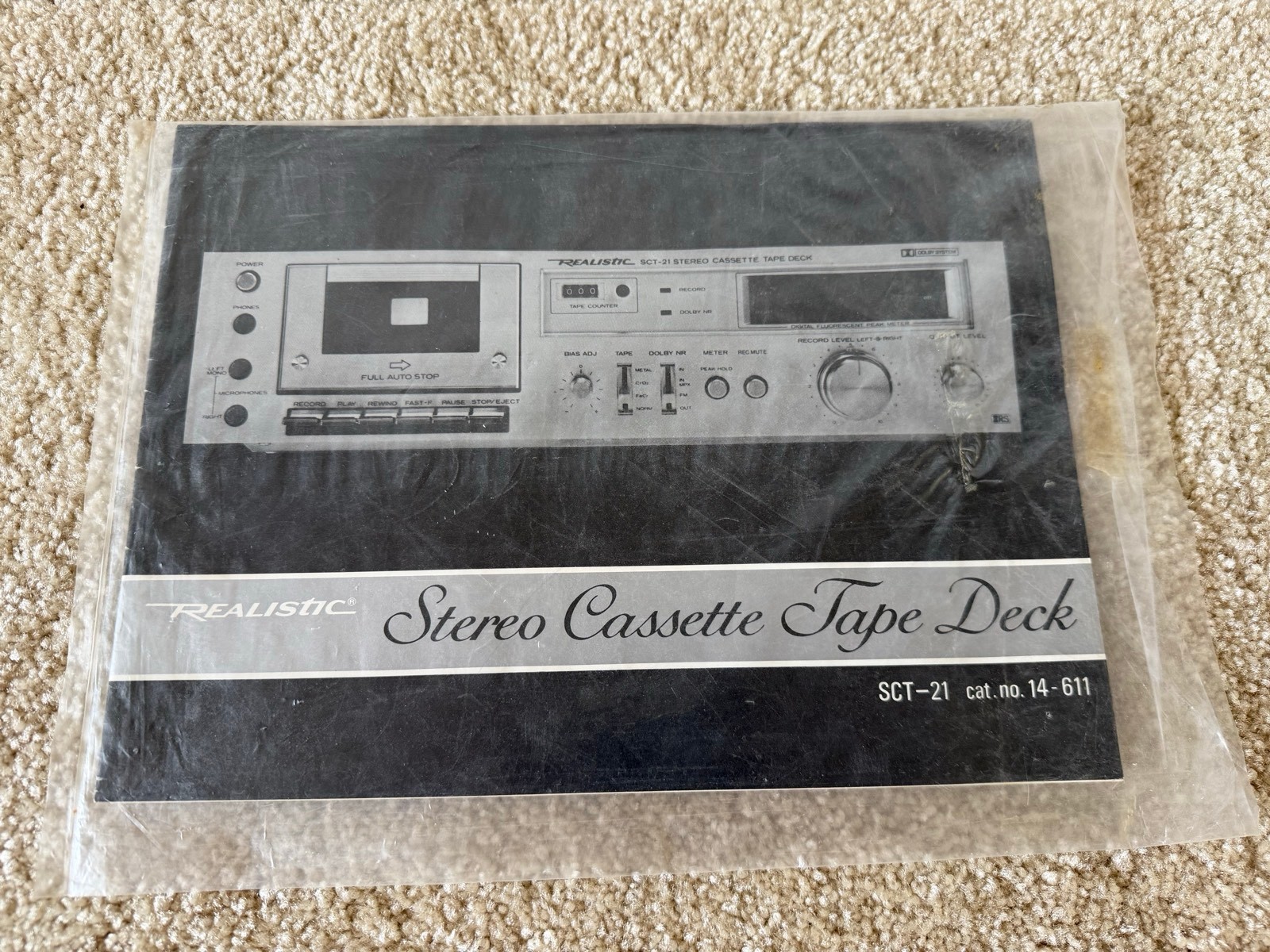 Realistic SCT-21 Cassette Deck Owner Manual Cat 14-611