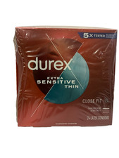 Durex Extra Sensitive Thin Close Fit Latex Condoms 72ct-12/25/2026