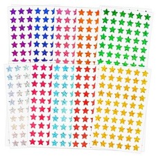 3000 PCS Star Stickers, 0.6" Sparkly Holographic Stickers, Kids Mix Colors