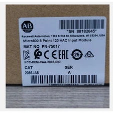 New Factory Sealed AB 2085-IA8 120 VAC Input Module 2085IA8 US Free Tax