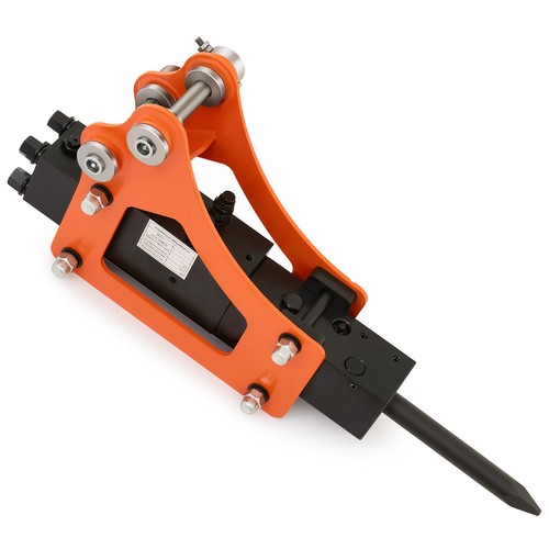 CREWORKS Mini Excavator Hydraulic Breaker Hammer Attachment w 2 Chisels - Used