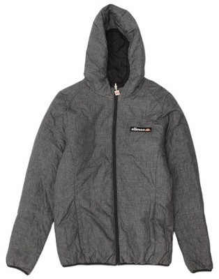 Ellesse Damen Oversize-Wendejacke mit Kapuze wattiert UK 10 Small grau AQ04