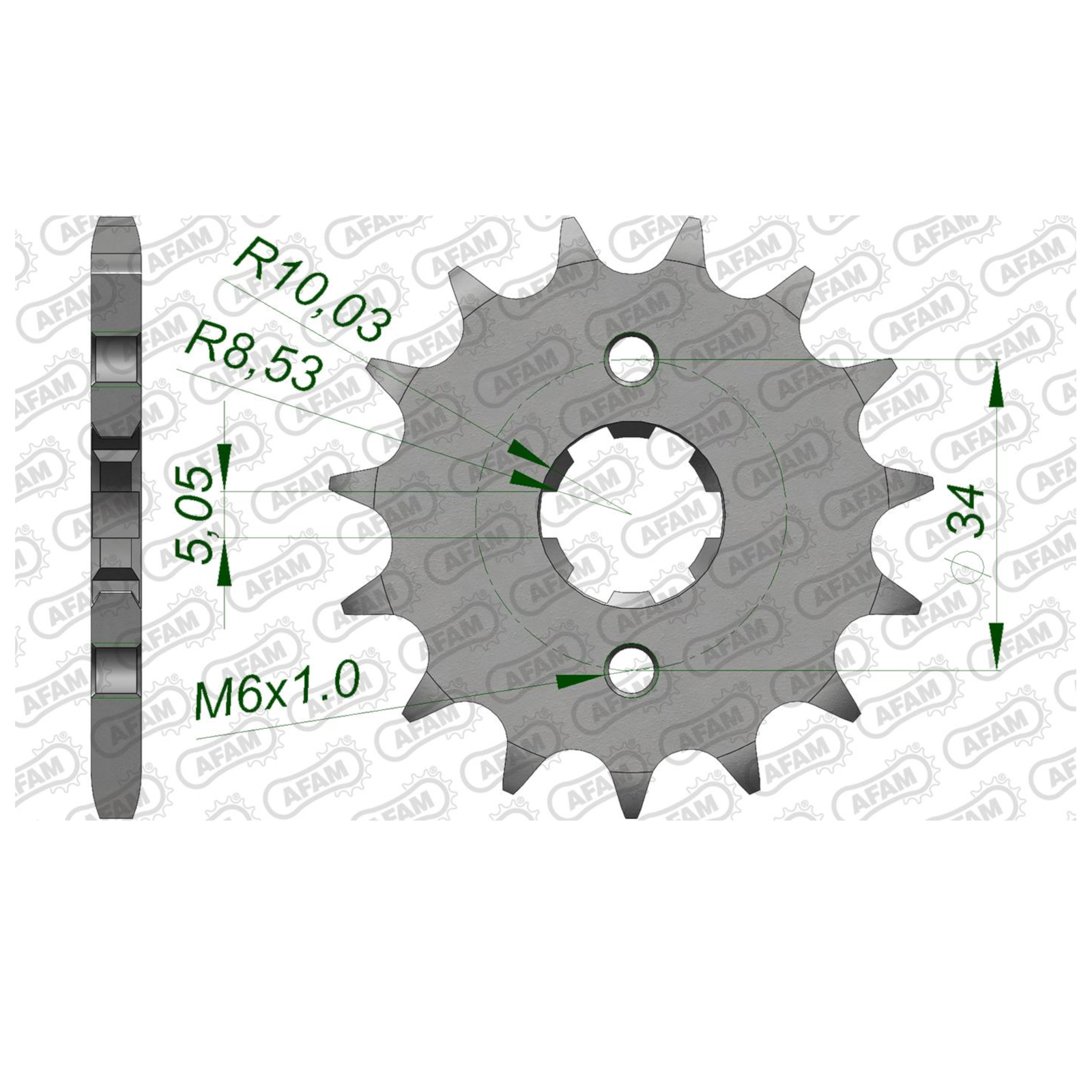 Sprocket for HONDA CB 125 F 2015-2024 16T Front AFAM