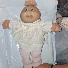Soft Body Baby Doll Signed, Green Eyes Blonde Straight Hair Pink Outfit