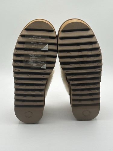 UGG Nita Platform Genuine Shearling Slippers shoes Women's 8 Chestnut New In Box - Picture 6 of 8