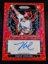 2022 Panini Prizm - Rookie Autographs Hans Crouse #RA-HC Red Donut Circle Prizm