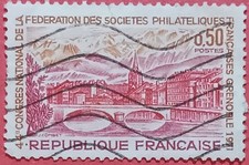 French Stamp / Timbre France Oblitéré 50c philatélie GRENOBLE 1971 N° 1681
