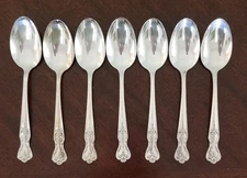 Lot of 7 Oval Soup Spoons Wm. Rogers Mfg. Co. Extra Plate Magnolia/Inspiration