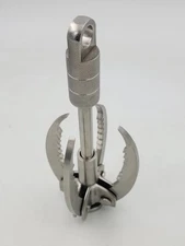 QuadPalm Stainless Steel Folding Grappling Hook Claw Survival EDC Heavy Duty Too