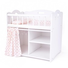 Baby Doll Crib  Bed with Storage, Bedding, and Accessories   Realistic Woode...