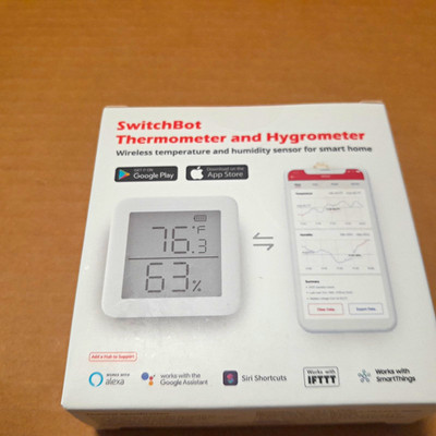 SwitchBot Wireless Thermometer Hygrometer, Works w/ Alexa Google Assistant IFTTT