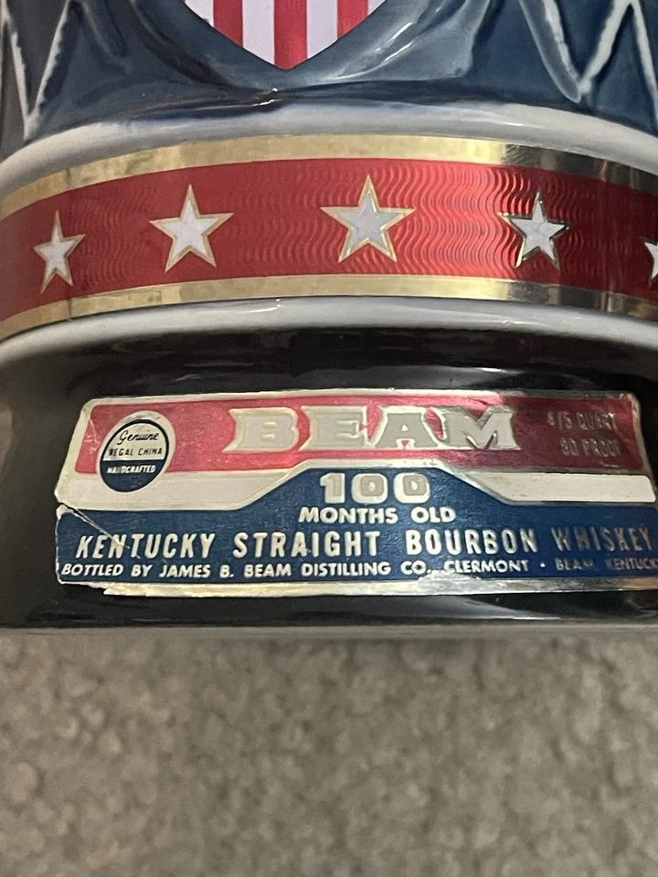 Jim Beam Political Decanters Bourbon Whiskey Bicentennial Elephant & Donkey - Image 4 of 4