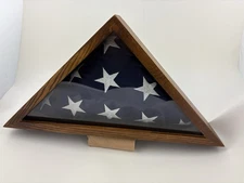 GREEN TREE GALLERY FOLDED AMERICAN FLAG AND FRAME 15.9'' X 7.9'' X 3.5''