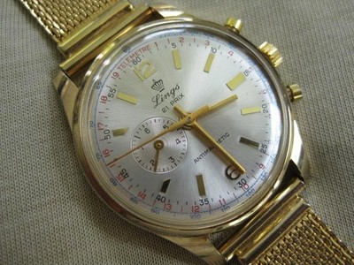 Lings 21 Prix Chronograph System Mechanical Start/Stop vintage mens watch 1960's