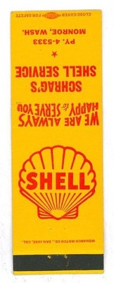Shell Oil Matchbook cover