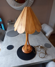 Artisan Lotus Flower" Table Lamp - Solid Spalted Irish Ash 