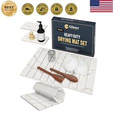 Oleex 3-Pack Stone Dish Drying Mat Set Includes 1 Large 24 x16 2 Small 4 x...