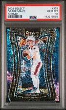 2024 Select Drake Maye Cosmic SSP Case Hit #379 Suite Level Patriots PSA 10 POP2