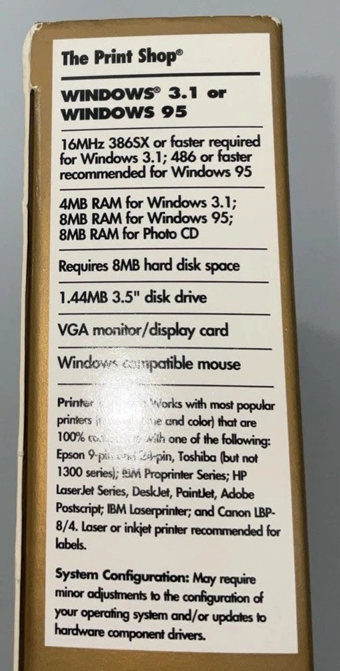 The Print Shop, Broderbund (PC, 1996) 3.5” Floppy, NIB SW - Image 4 of 4