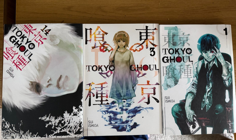 Tokyo Ghoul Manga Bundle Volumes 1 ,3 & 14 English Sui Ishida Graphic Novels Set