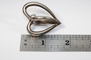 STERLING SILVER ABSTRACT LARGE PENDANT 925 MODERNIST JEWELRY 27G!! #477TONY