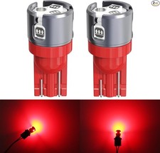 LED Light Bulbs Red 168 T10 wedge 175 W5W for Car Map License Plate Dome Red