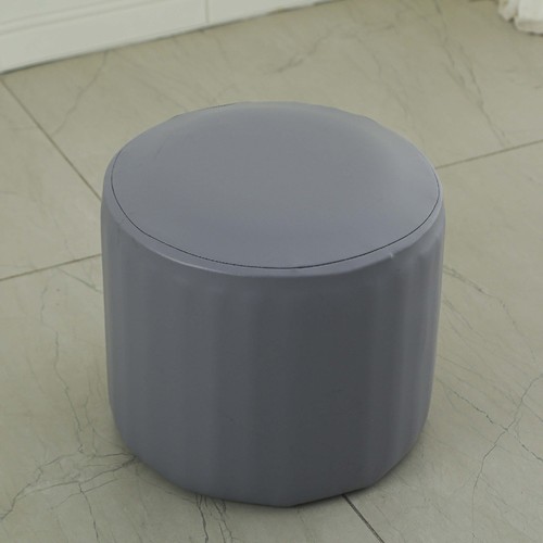 PU Leather Slipcover Solid Color Round Footstool Cover Case Dustproof Cover - Bild 25 von 25